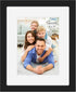 Icona Bay - 8x10 Black Picture Frame Mat to 5x7 - Painted Solid One-Piece Wood Composite, Modern Farmhouse