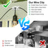 FALDAA 50Pcs Outdoor Light Clips, Clips with Waterproof Adhesive Strips, Heavy Duty Hook with Screws for Hanging