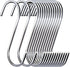 30 Pack 3.7 inch Metal S Hooks, Steel S Hooks for Hanging Plants, Kitchen Pans, Jewelry