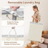 150L 2 Lifewit Large Laundry Basket with Wheels, Tall Section Laundry Hamper Organizer, Rolling Laundry Cart with Steel