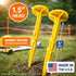 (10-Pack Low Profile Survey Stakes - High-Visibility - Survey Markers Boundary Markers Hi-Vis Garden Stakes (Yellow)