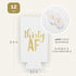 Thirty AF Can Coolers, 30th Birthday Party Coolies, Set of 12, White and Gold Dirty 30 Birthday Decoration