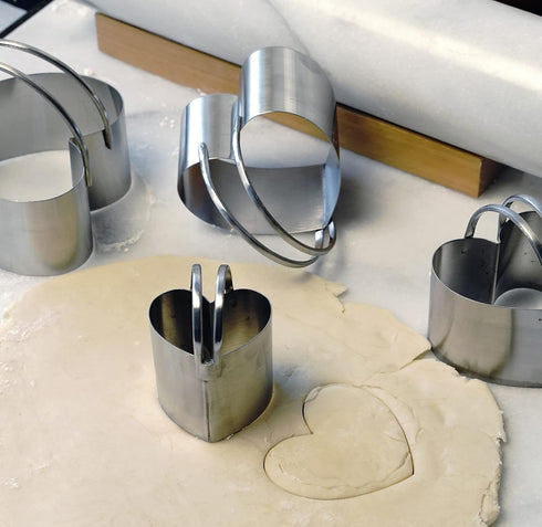 RSVP International Endurance Heart Shape Biscuit Cutters, Set of 4, Stainless Steel