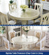 30 Inch Round Clear Plastic Tablecloths Cover Furniture Dining Kitchen Coffee Table Protector Liner Thick Protective