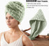 COZYART Sets 8 3D Set 2 2 2 2 Lint Free Towel Pcs Sage Green, Thick, Super Soft, Absorbent & Quick Dry Microfiber