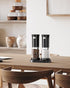 Set 5-Level 4.5oz TOMEEM Electric Salt and Pepper Grinder Rechargeable with LED Power Indicator, Adjustable Grinding