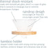 CEREMONY Borosilicate Glass Pourover Dripper with Bamboo Holder, Fits V60 02 Filter