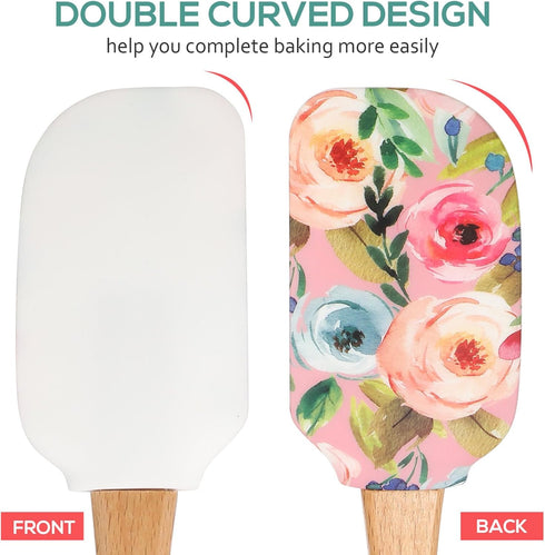 2pcs Cake Cream Spatula, Silicone Cake Scrapers for Kitchen, Reusable Butter Scrapers, Professional Baking Tools
