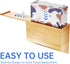 NiHome Hand Towel Box Cover for Kleenex, Natural Bamboo Tissue Box Cover for Home, Office, Bathroom Decor, Fits