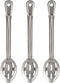 Perforated Stainless Steel Spoon - Large Slotted Serving Spoons for Restaurant Cooking, 3 Pcs