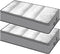 Homelove Under Bed Storage Bags, 2 Pack Fabric Containers with Reinforced Handles and Clear Window for Blankets,