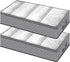 Homelove Under Bed Storage Bags, 2 Pack Fabric Containers with Reinforced Handles and Clear Window for Blankets,