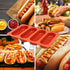 Webake Hot Dog Bun Pan, 2 Pack Silicone Molds, Nonstick Mini Baguette Baking Tray for Hot Dog Rolls