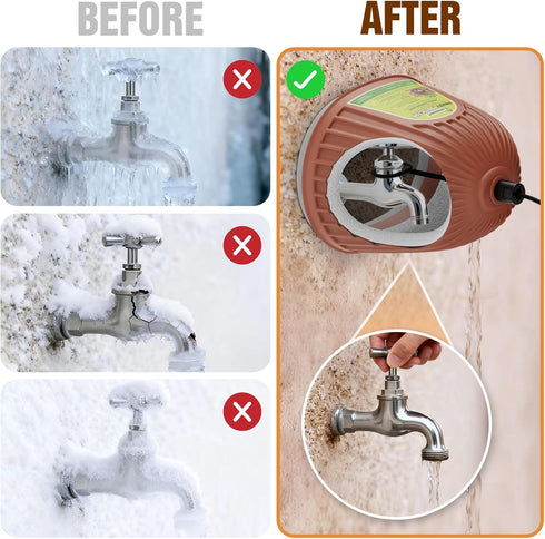 2 Pack 5 L7 inches W5.8 inches H7 inches Multi Layer Plastic Outdoor Faucet Cover for Winter, Insulated Spigot Cover