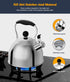 2 Tea Kettle, Quart Stainless Steel Whistling Tea Kettle, Stovetop Whistling Teakettle Tea Pots for Stove Top