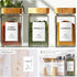 Kuocodall 201 Spice Jar Labels - Preprinted Minimalist Waterproof Stickers for Kitchen Jars, Herb & Seasoning Labels