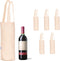 Wine Tote Bags 6-Pack, Eco-Friendly Canvas Cotton Wine Carrying Bag Set, Ideal Bottle Carrier for Picnic