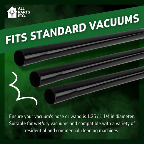 1.25 Inch Vacuum Extension Wands - 32mm Vacuum Accessories & Attachments, 15.75" Extension Wand for Shop Vac, 3 Pack