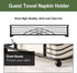 Countertop Black Guest Towel Holder Tray for Bathroom Disposable Paper Hand Towel Holder, Rectangle Napkin Organizer