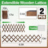 Pack 2 of Extra Thick Wooden Wall Trellis- Expandable Wall Planter Lattice Panels for Climbing Plants, Hanging Vertical