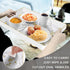 15.8" 10.2" 1.4" MAONAME White Decorative Tray with Handles, Plastic Serving Tray for Coffee Table, Marbling