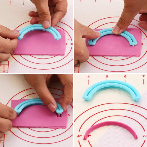 9Pcs Rainbow & Cloud Fondant Cutter Set, Cake Decorating Tools for Sugarcraft, Polymer Clay, Cookies, Biscuit Cutters