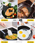 Pack of 2 Silicone Solid Turner, Non Stick Slotted Kitchen Spatulas, High Heat Resistant Cooking Utensils (Black+White)