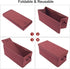 CD Storage Boxes - 2 Pack Case Storage, Holds 30 CDs in Jewel Cases, 60 in Slim Cases, 165 in Sleeves (2pack-red)