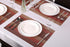 SICOHOME Red Placemats Set of 6, Vintage Vinyl Table Mats, 12x18 inch, Washable Heat-Resistant No-Slip Place Mats