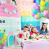 iHormke 60pcs 12 Inches Pink Purple Blue Balloons, Pink Teal Green Confetti Rainbow Colorful Balloons for Magic Doll