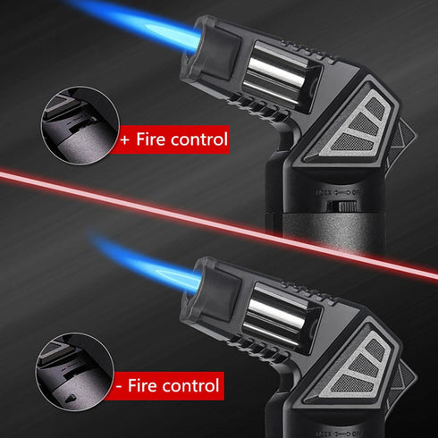 Butane Torch Lighter, Refillable Adjustable Jet Flame, Multipurpose Outdoor Windproof Cooking Torch (Butane Not