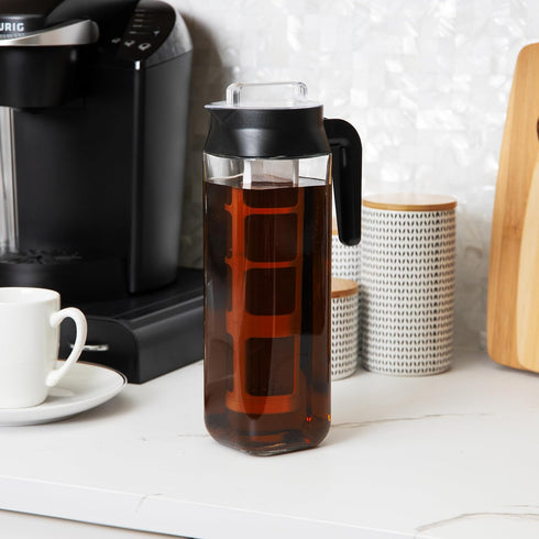 Cold Brew Coffee Maker, Heat-Resistant Handle, 1.625 Liter, Borosilicate Glass, Clear by Maison Sucasa