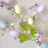 VSHZXFH 4pcs Artificial Easter Spray Vine with Pastel Easter Eggs and Berries- Decorative Spring Floral Stems-Egg Twig
