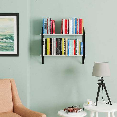 24" 2 Wallniture Ponza Floating Shelves for Living Room Decor, Bookshelf Wall Decor, Tier Bathroom Organizer & Kitchen