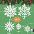 36pcs Snowflakes Christmas Tree Decorations - Plastic Glitter White Snow Flakes Ornaments for Indoor Winter Decor