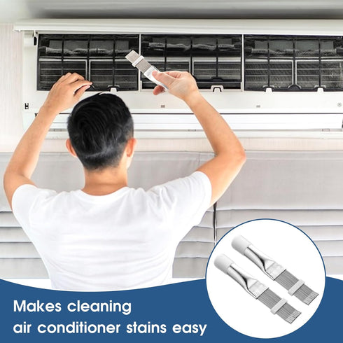 2 Pcs Air Conditioner Fin Comb, AC Fin Comb Straightener Cleaner Coil Brush for Radiator Repair