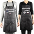 MBMSO Funny Cooking Aprons for Couples Him and Her Gifts Professional Chef and Taster Couple Chef Matching Apron with Pockets