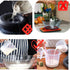 Plastic Measuring Cup Set, 3Pcs BPA Free Clear Heat-resistant with Angled Grip and Spout for Kitchen Use