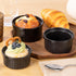 Yachi Ramekins Black, 4 oz 6 Pieces Ceramic Baking Ramekin Set for Sauces, Dipping, Onion Soup, Lava Cake