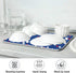 USA Patriotic Stars Dish Drying Mat 18 x 24 Inch Red Blue White Independence Day Tableware Protector for Kitchen