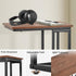C-Shaped End Table, for Living Room, Bedroom, Small Spaces, TV Tray Couch Side Tables Laptop Table, Rustic Brown