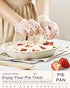 getstar Ceramic Pie Pan, 9 inch Pie Dish for Baking, Non-Stick, Oven & Dishwasher Safe, Farmhouse Decor Quiche Baking Dish, Pie Plate, Deep Dish Pie Pan (Embossed Dots) by getstar