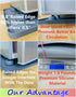 Mini Fridge Mat with Raised Edges, 24" x 24" Mini Fridge Drip Pan with 4 Base Stand Pads, Silicone Floor Mat