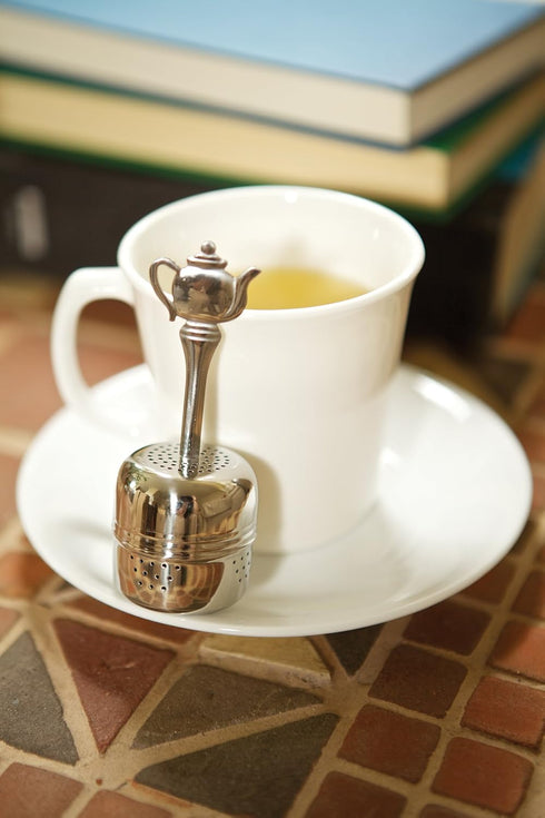 Fox Run Brands Silver Tea Infuser with Handle - 1.5 x 1.5 x 4.75 inches, Metallic