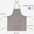 NLUS 2 Pack Cooking Aprons for Women with Pockets, Adjustable Kitchen Bib Aprons (Brown Pinstripes)