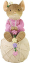 Enesco Tails with Heart Knitting Mouse Miniature Figurine, 2.16 Inch, Multicolor