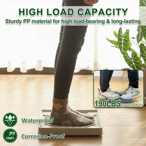14.5 Inch Plant Saucer with Wheels, Heavy Duty Rolling Planter Caddy, Indoor Outdoor Plant Stand with Casters, Large