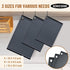 Plastic Cutting Coards for Kitchen, 3-Piece Large Cutting Board Set Dishwasher Safe Chopping Boards with Non-slip Feet and Juice Grooves, Gray, Kikcoin