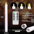 Set 2, Yollzey Candle Wall Sconces of Flameless Candles Black Wall Candle Holders with Remote Control, Battery Operated