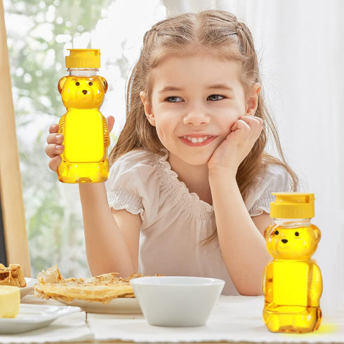 36 Transparent(240 Ml/ 8 oz) Thenshop Pcs Honey Bear Bottle,Plastic Honey Squeeze Bottle,Honeybear Squeeze Jars,Cute